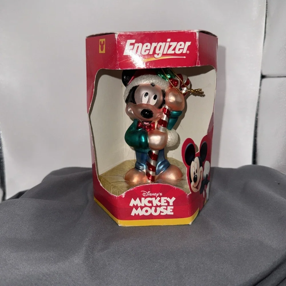 Mickey Mouse Disney Energizer European Style Glass Ornament